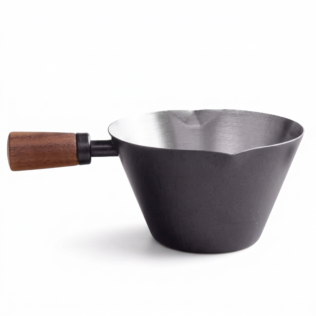 Stainless 100 ml Cup Wood Knob