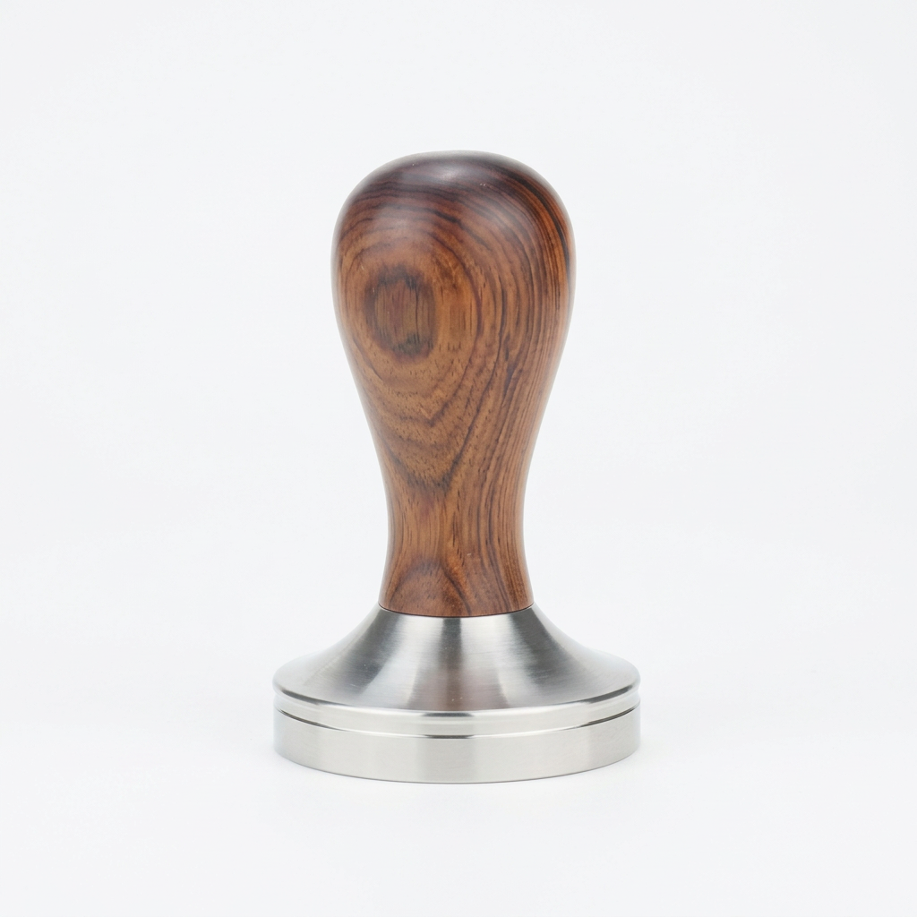 Rose Wood Knob Tamper Size 58 Flat Base